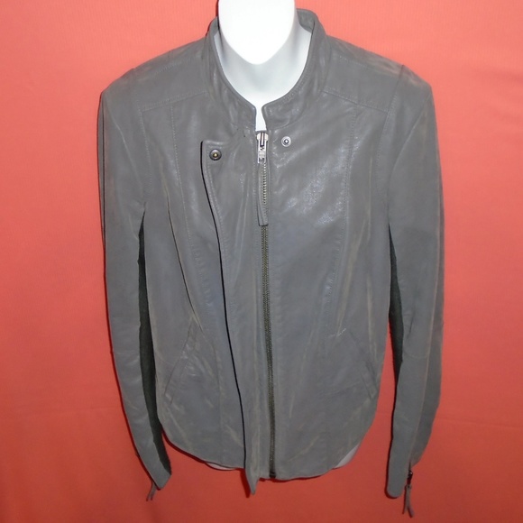 Free People Jackets & Blazers - 🔥Free People Moto Jacket Gray Vegan Suede Sz 12🔥